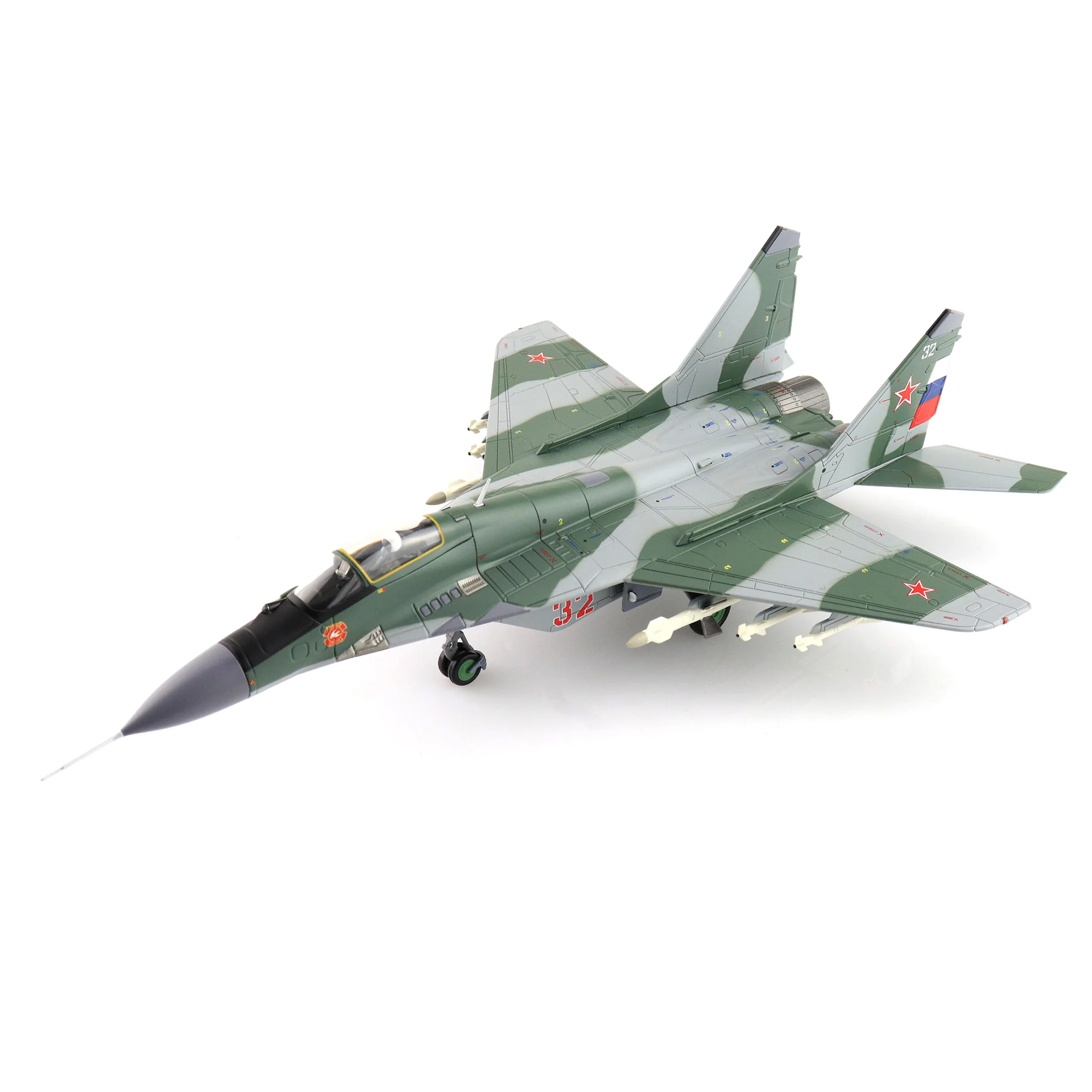 

HA6520 1/72 Russian MiG-29A Fulcrum Fighter Model Red 32 # 1997 Alloy airplane model (adult)