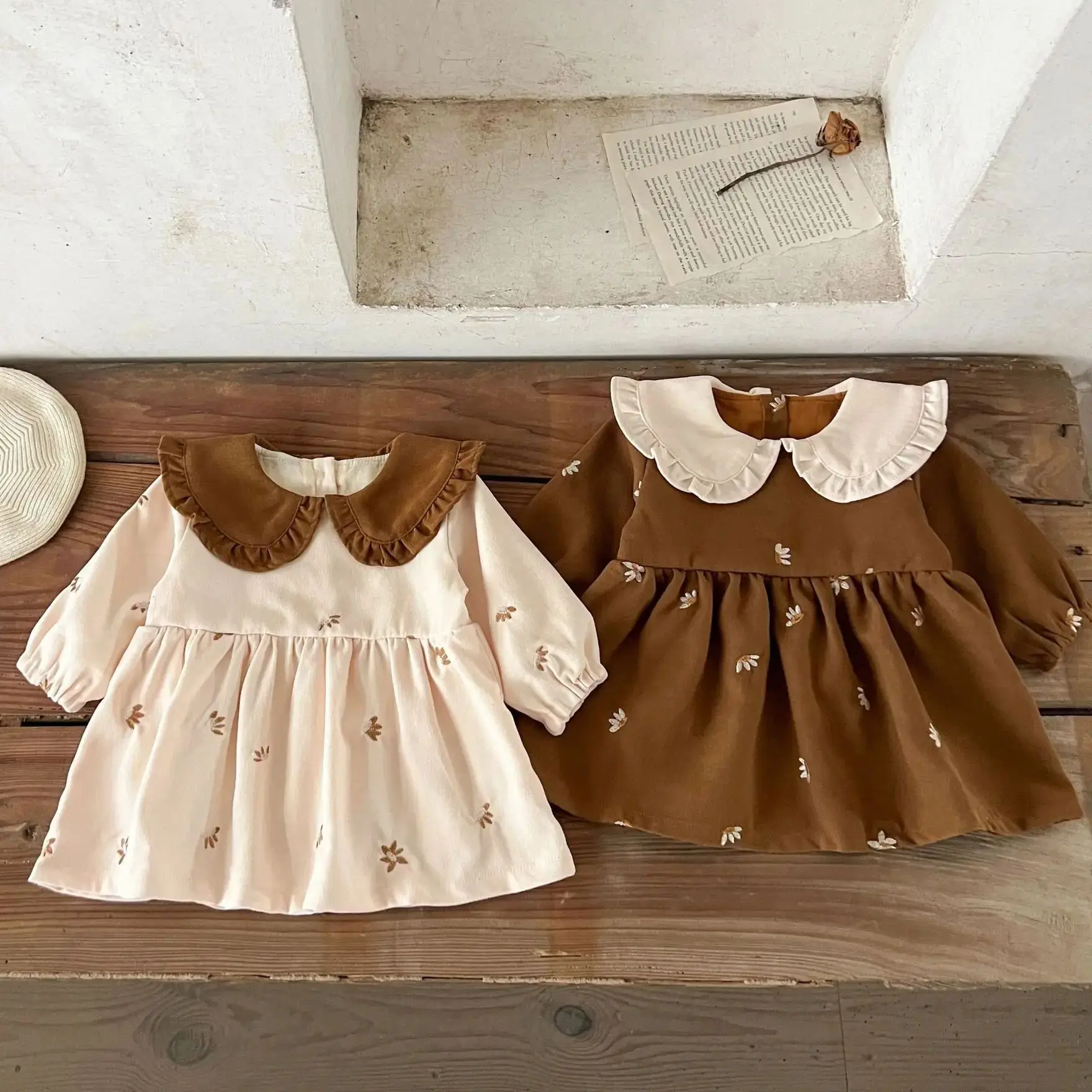 

Autumn Winter Cute Toddler Girls Long Sleeve Floral Dress For Baby Casual Daily Party Wear Kids Clothes Children's Clothing