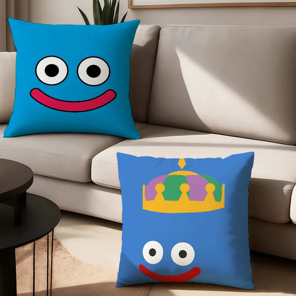 

Cartoon Slime Dragon Quest Children Pillow Case Office Cushions Suitable For Sofa Car Bedroom Decorative Cushion Cover