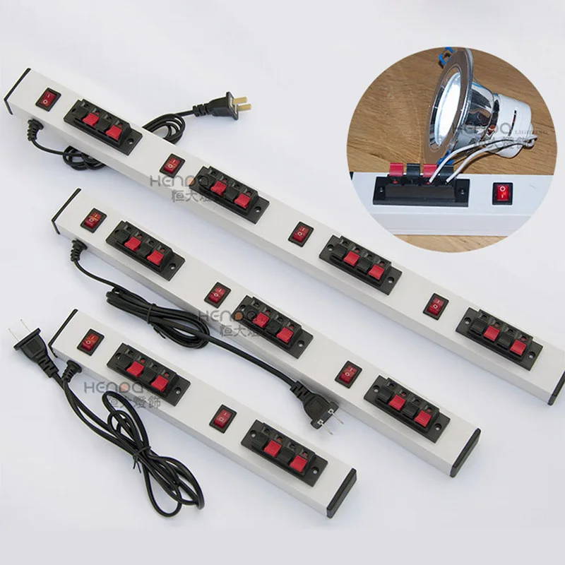 LED Light Tester with Switch Wire LED Lamp Test Clip with Power Cable for Lighting Hardware Store Laboratory