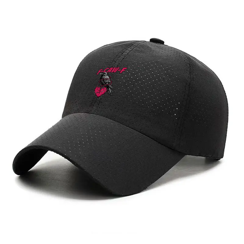 F CAW F Gothic Crow Heart Quick Dry Baseball Cap Unisex