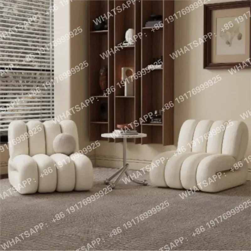 Mid Century Accent Sofa Chair Fluffy Velvet Fabric Lounge Wide Upholstered Reading Chair  for Living Room,Bedroom,Vanity
