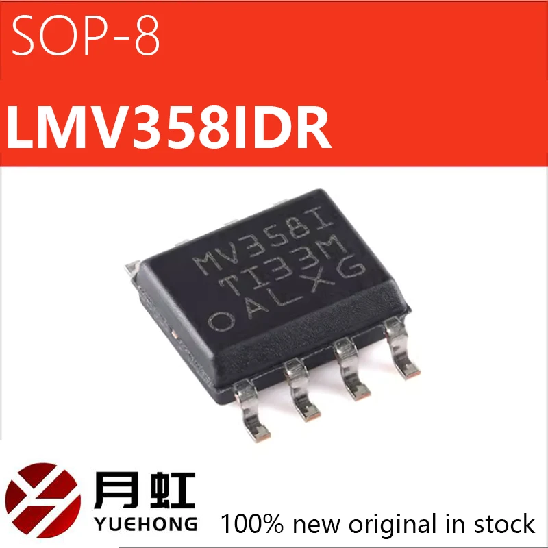 Original e genuíno smt lmv358idr soic-8 1mhz, amplificador ic chip, 1/10/100pcs