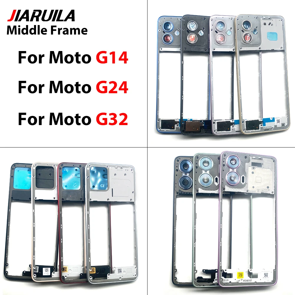 NOVO Chassi Frontal com Aro Central e Peças da Carcaça para Motorola Moto G14 G24 G32 G24 Power