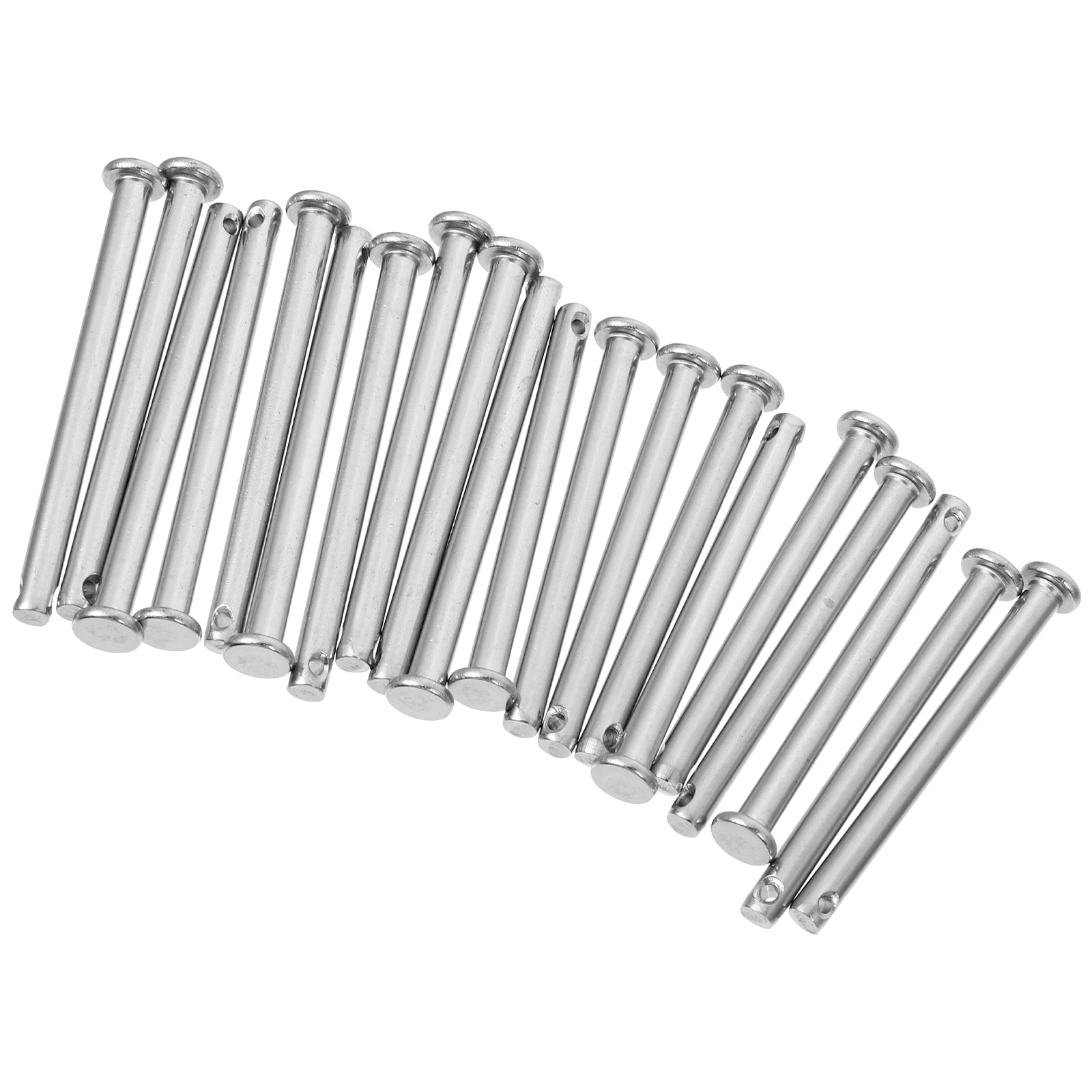 

20pcs Cylindrical Pin Stainless Steel Clevis Hole Flat Head Fastener Furniture Machinery Ship Accessories Hardware