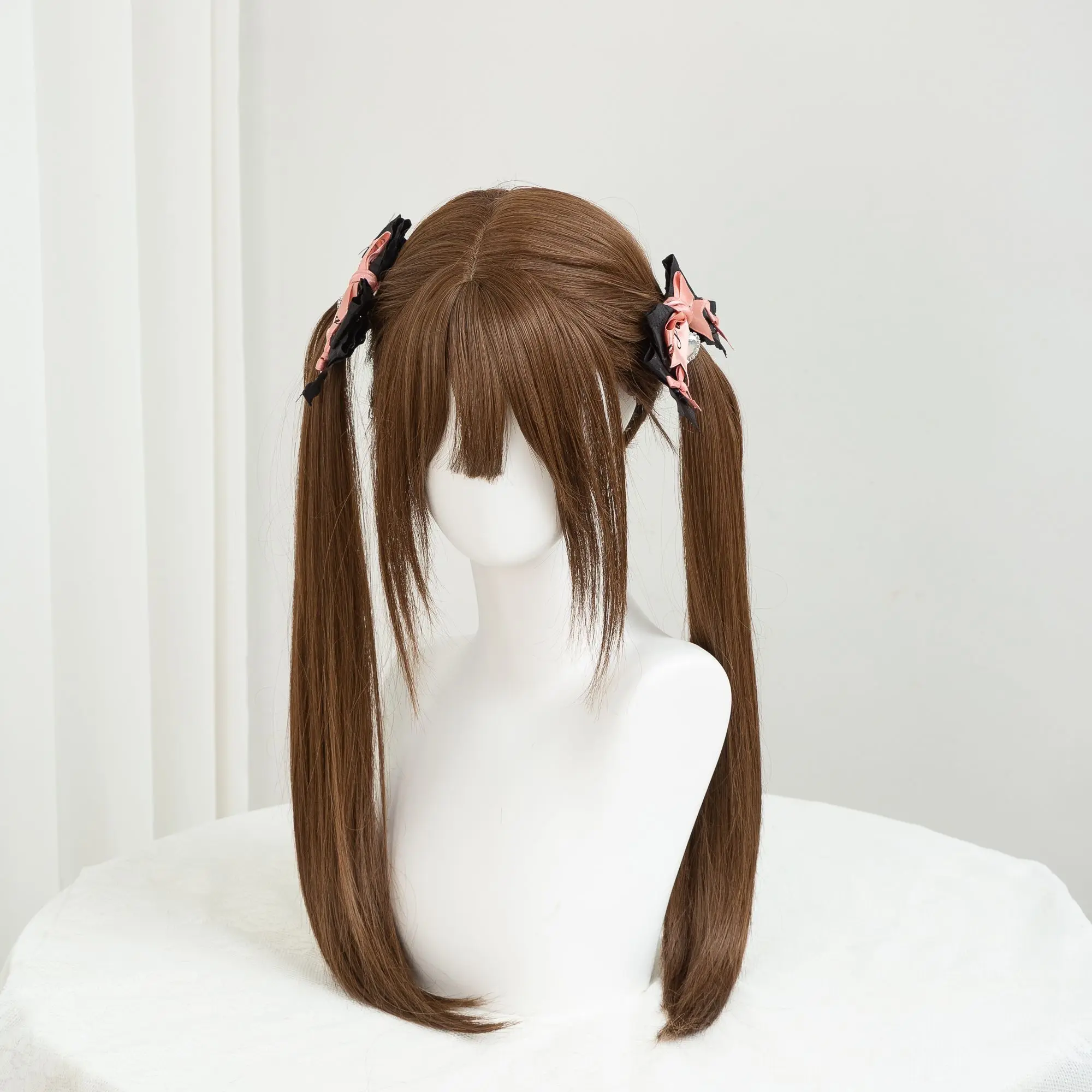 ‌Anime Lolita Wig - Realistic Long Straight Hair, Soft Fringe, Cute Cosplay Accessory, Perfect for Daily Wear
