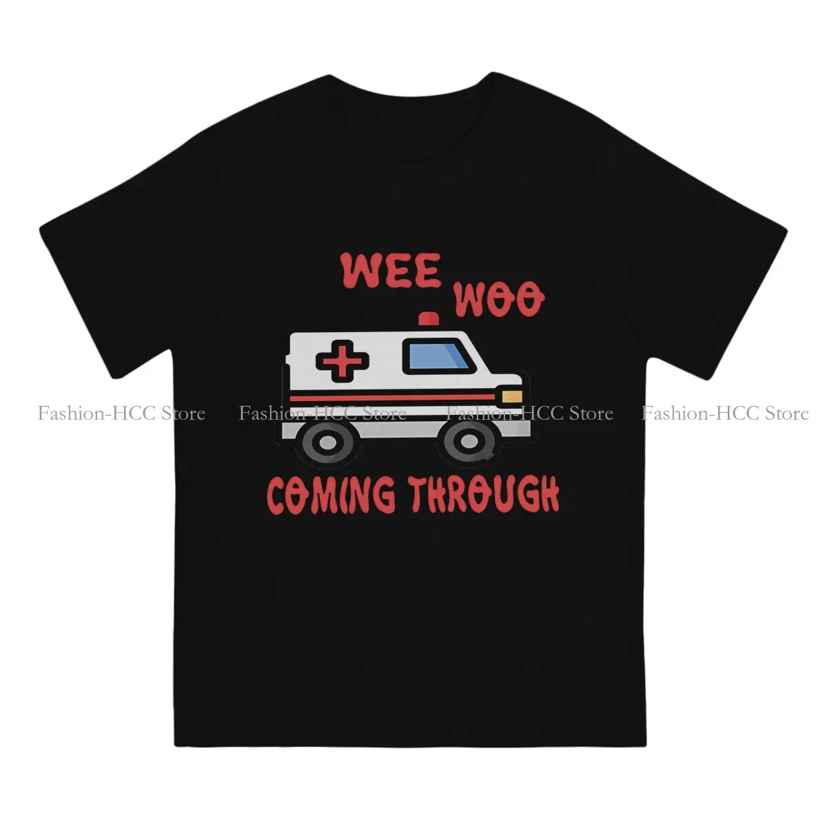 Wee Woo Wee Woo Style Polyester TShirt Ambulance Ambulances Top Quality Creative Graphic  T Shirt Stuff