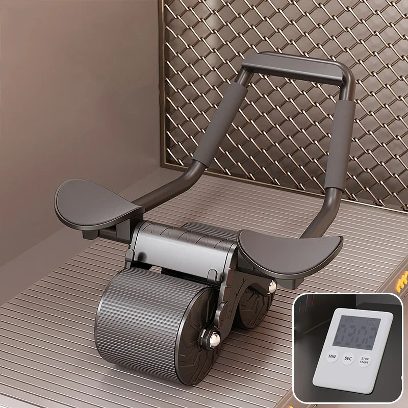 Rueda Abdominal para ejercicio, entrenador de músculos abdominales, soporte para codo, rebote automático, rueda de rodillo Abdominal deslizante