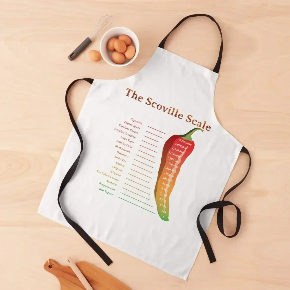 

The Scoville Scale Apron For Hairdresser with personal logo Things For Kitchen New year's Apron