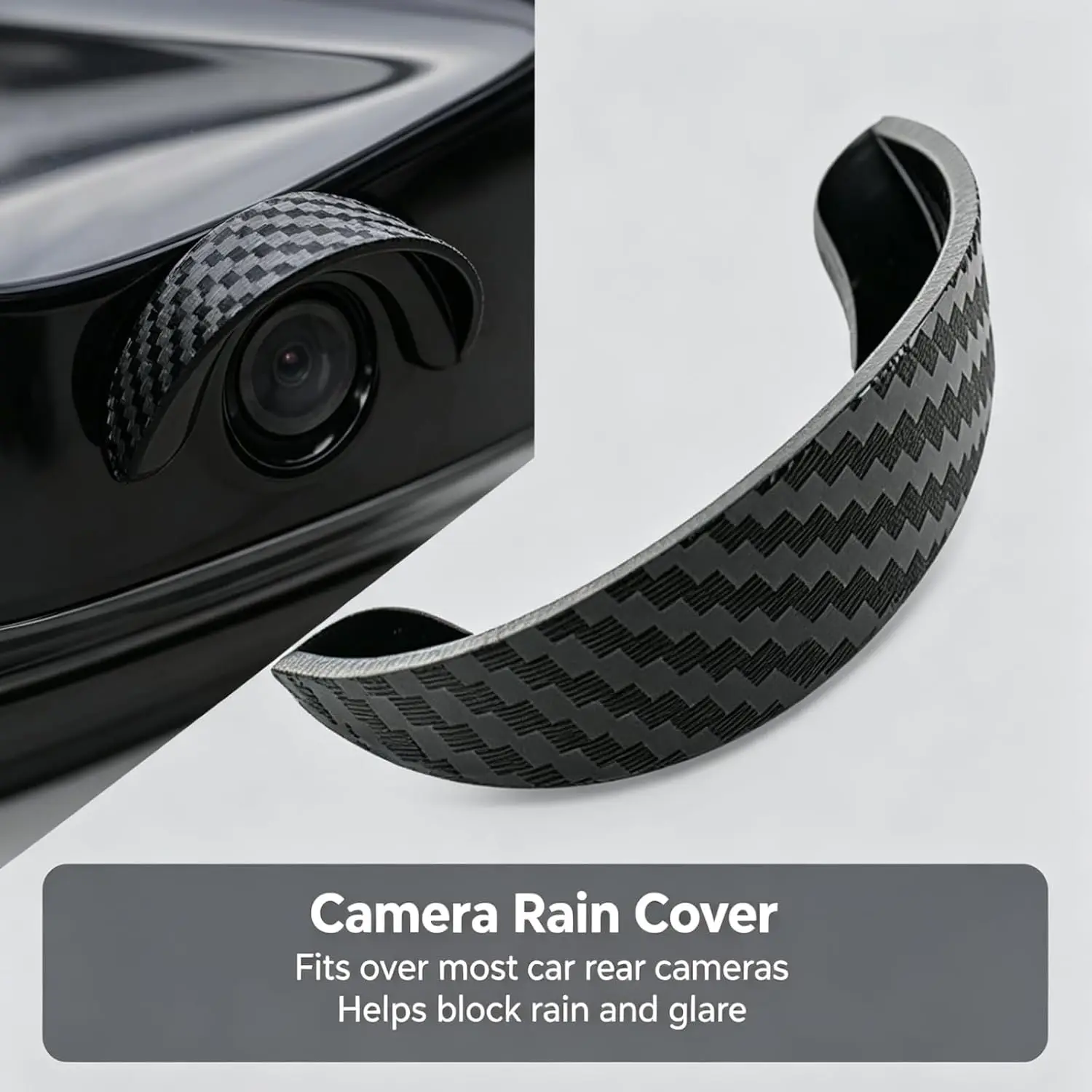 Universal Car Rear View Camera Rain Visor Hood 2-8Pcs Waterproof Protective Cover Backup Camera Sun Shade Rain Shield