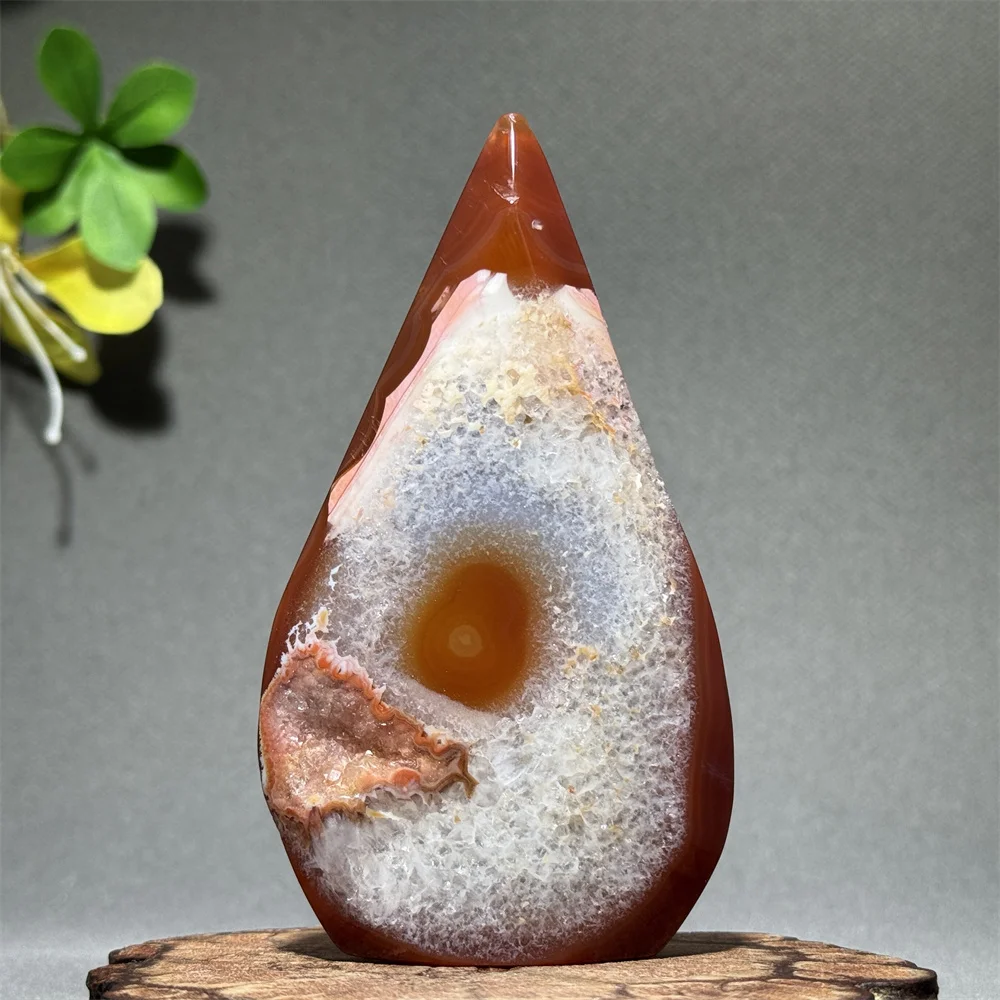 Natural Red Agate Crystal Cave Free Form Torch Home Room Garden Decoration Energy Spiritual Meditation Witchcraft Chakra
