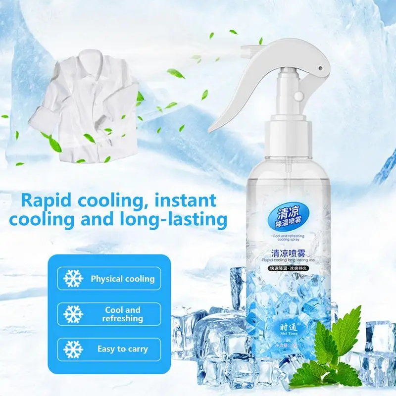 100ml Natural Mint Mist Cooling Spray For Quick Cool Long Lasting Body Mist Spray Summer Prevent Heatstroke Commuting/Hiking 