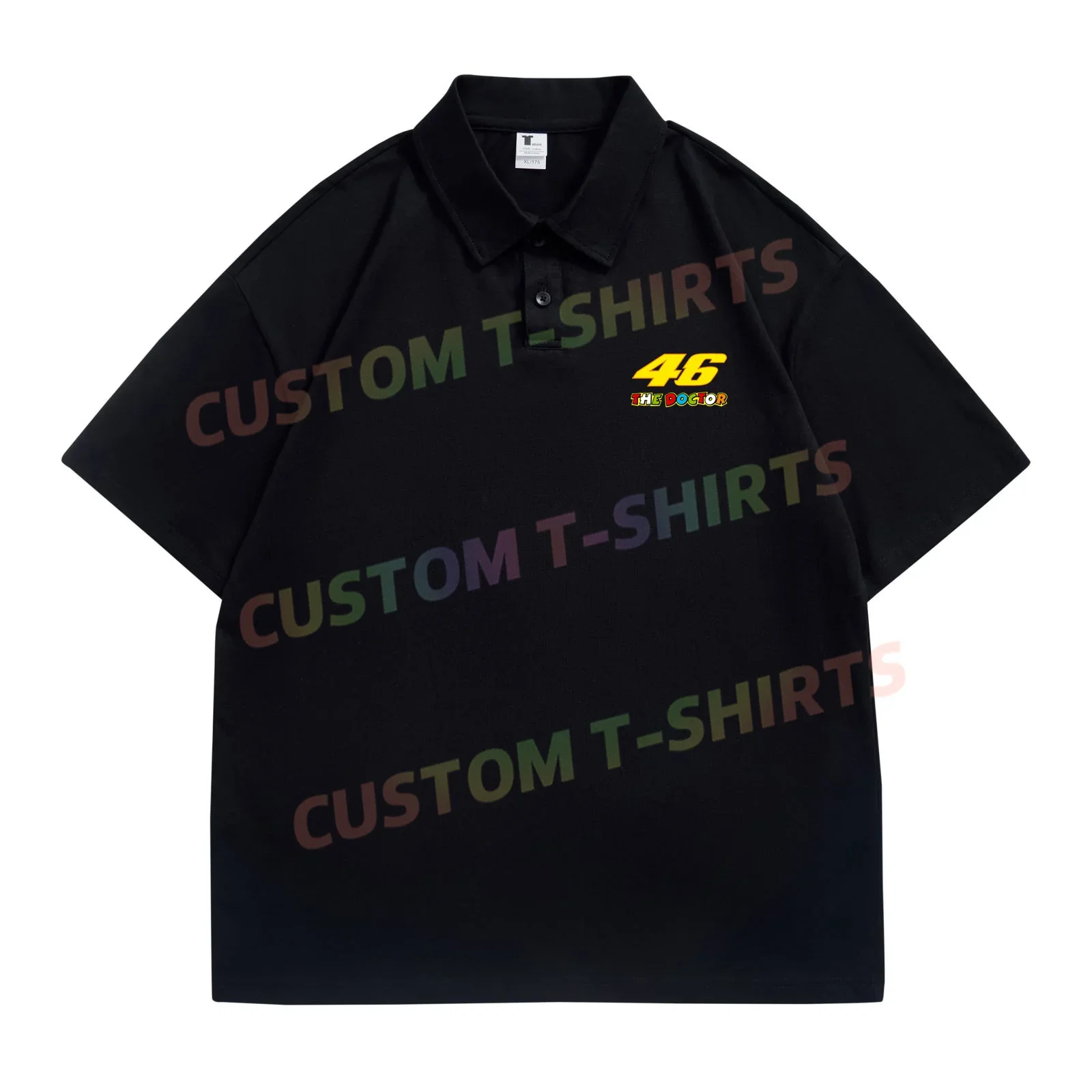 Летняя хлопковая рубашка-поло Rossi Yamahas Moto GP VR The Doctor мотоциклетная гоночная рубашка-поло повседневные мужские футболки хип-хоп