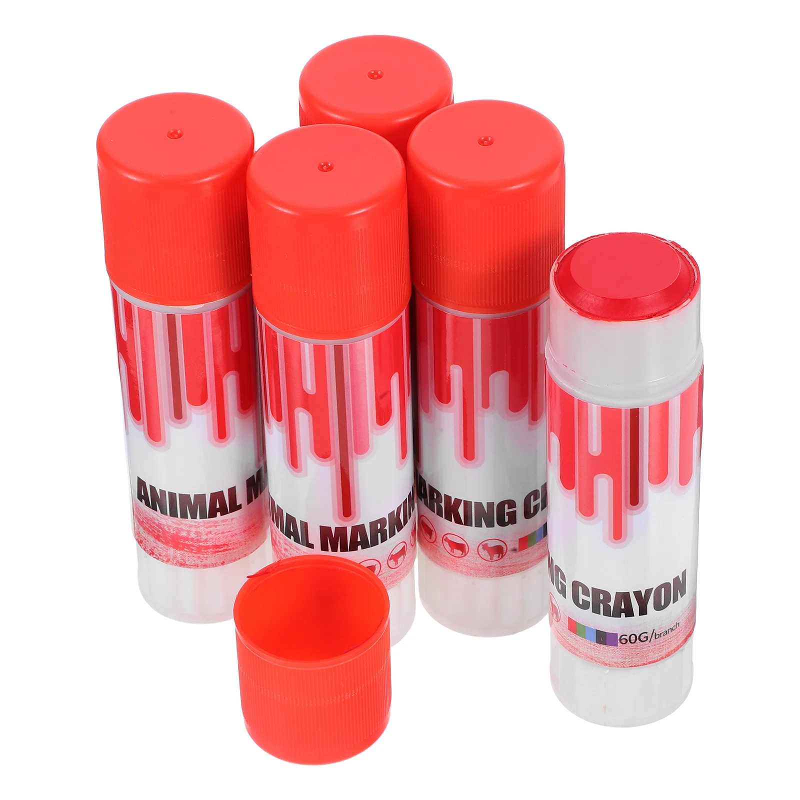 

5 pcs 5 Livestock Marking Crayons Animal Waterresistant Farm Supplies Cattle Marker Pig Cow Goat Identification Tools