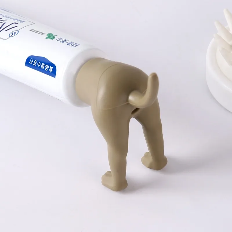 Pooping Dog Butt Toothpaste Topper Pooping Toothpaste Cap Vomit Topper Dispenser Cap Animal  Funny Gadgets Gift For Friends