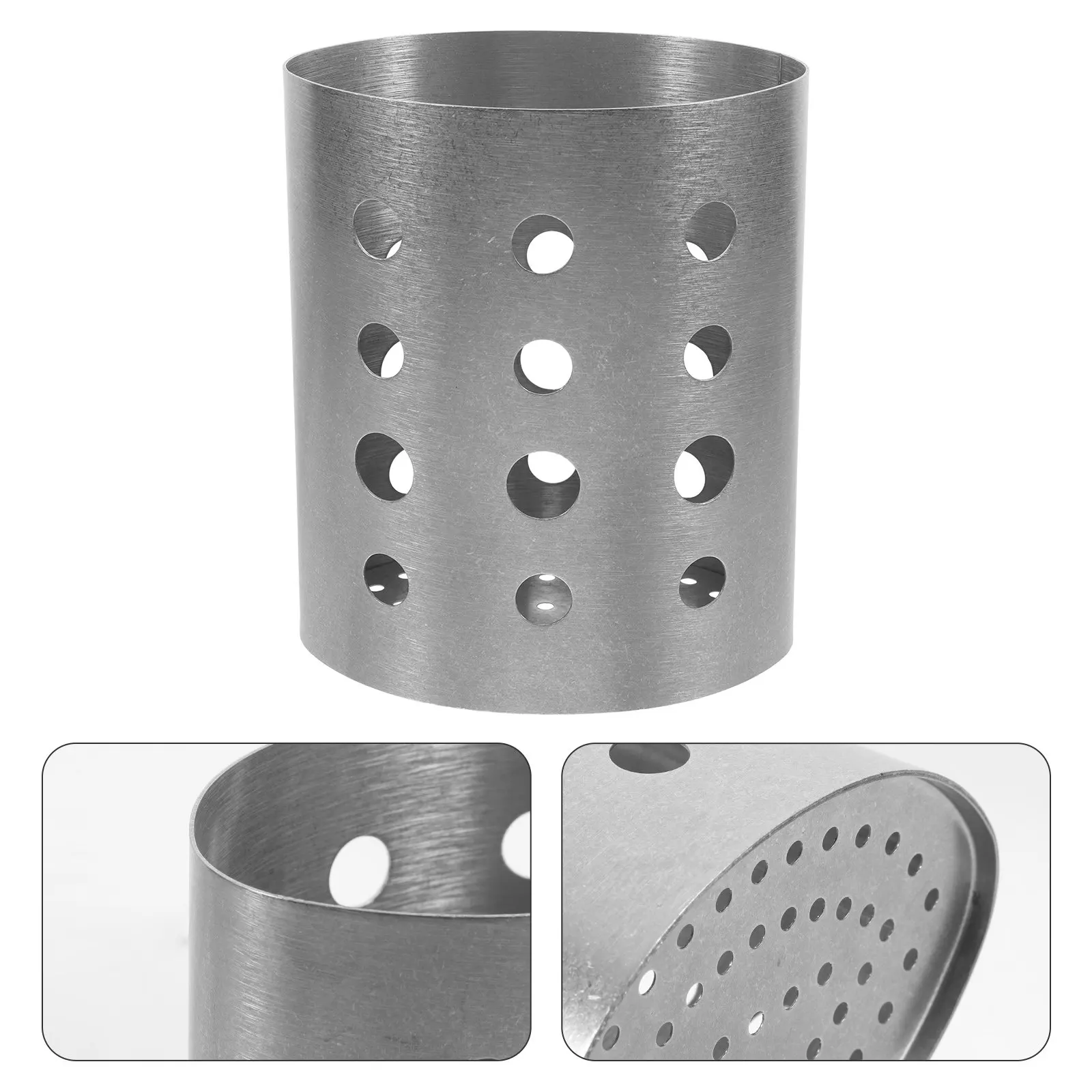 Stainless Steel Vintage Chopstick Tube Utensil Holder for Kitchen Home Restaurant Countertop Cutlery Organizer Silverware Drying