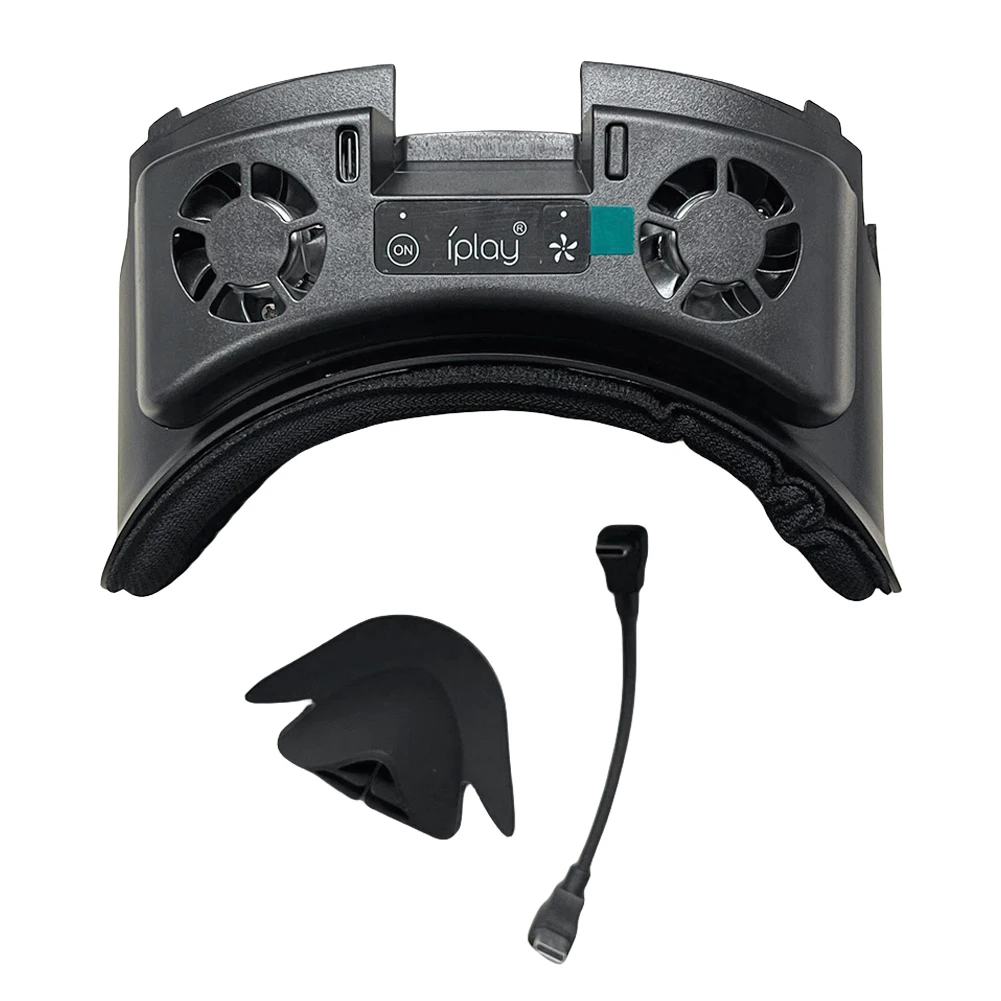 Copertura per il viso con ventola di raffreddamento Radiatore interfaccia facciale con luce RGB con nasello anti-perdite per cuffie Meta Quest 3 VR