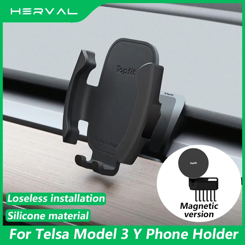 Herval for Tesla Model 3 model Y 2017-2023 Car phone holder Air vent Cell phone Support Mount Magnetic phone holder