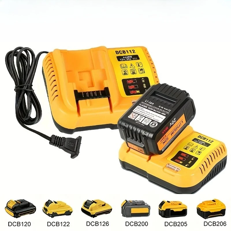 Fast battery charger for 12V/20V, compatible with 12V, 20V, 60V power tool batteries. Charger , batteries not included.