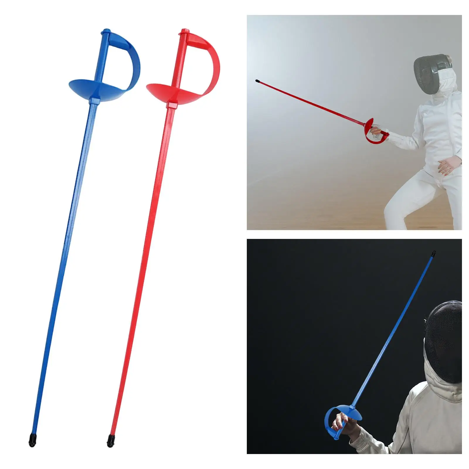 Kids Fencing Saber Motion Sensitive Plastic Induction Sword for Beginners Training Stick Halloween Party Gift Fencing Toy Sword