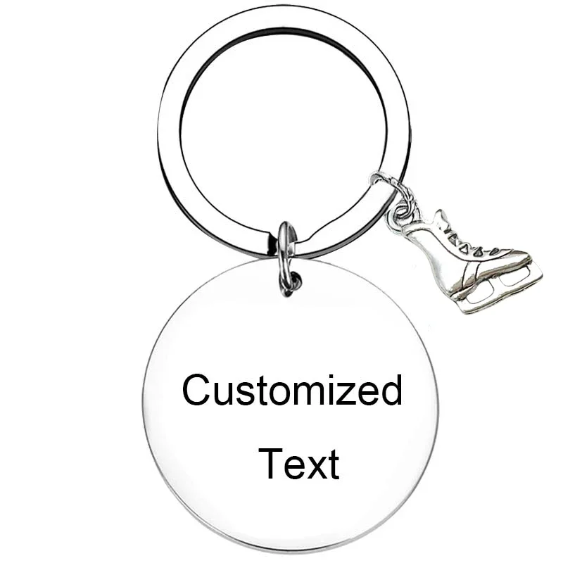 Personalized Custom Keychain Skating Gift Skating trainer Keychain trainer Appreciation Gift Ice Skate Jewelry for Team Player