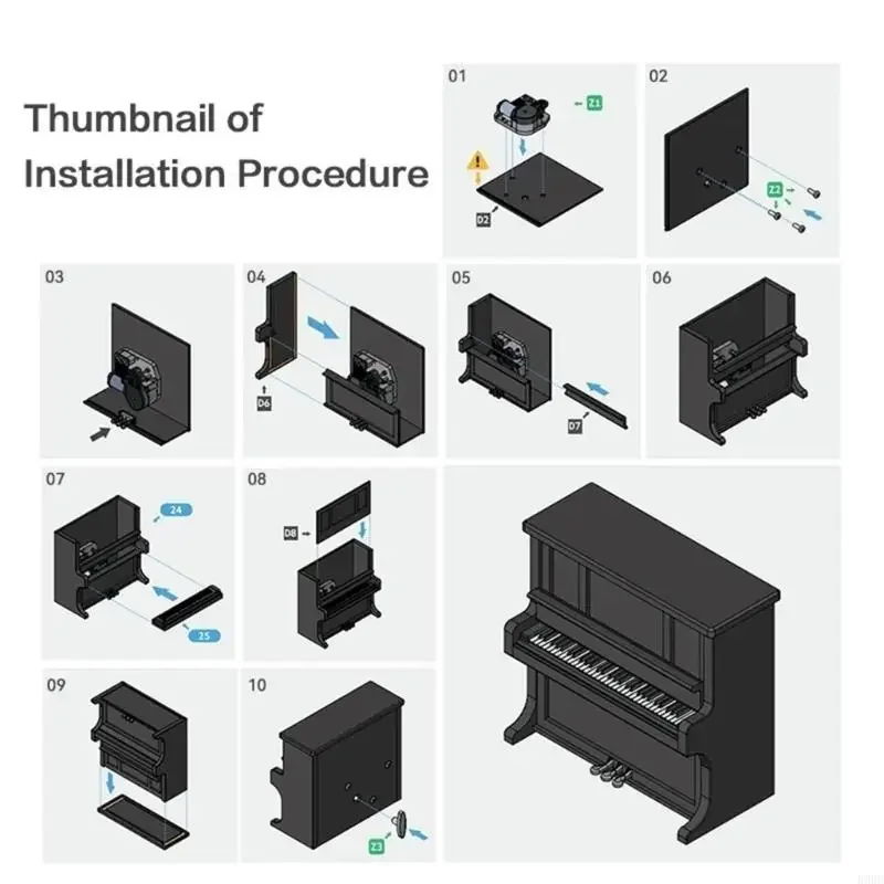 

Printer Piano Music Box Model Assembly Components Handmade Music Box Movement Assembly For Lab Printing H8WD