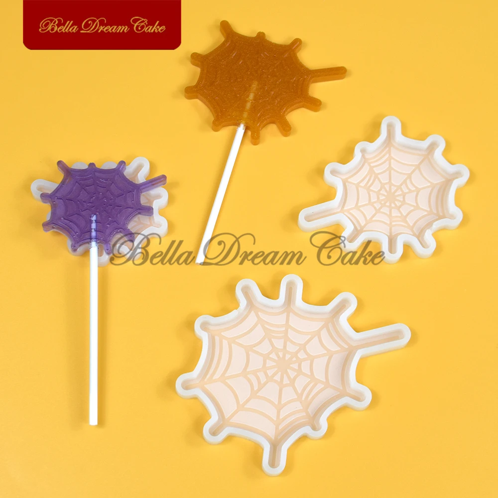 3D Halloween Tree/Castle/Witch/Ghost/Pumpkin Lollipop Silicone Mold DIY Candy Chocolate Decor Tools Cake Topper Mould Bakeware