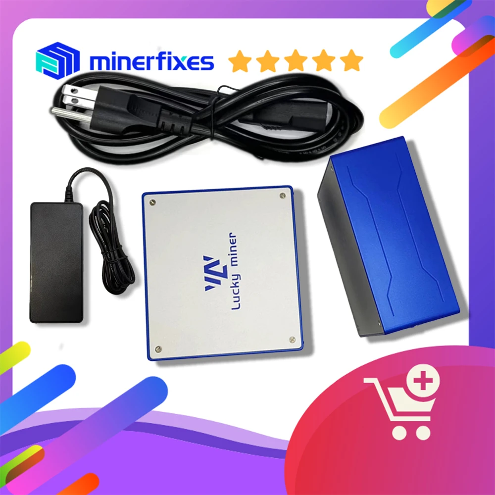 Bitcoin Mining Miner Lucky Miner LV07 ASIC Mining 1TH/S BM1366 SHA256 25W BSV BTC XEC DGB Silent Miner Machine Lottery