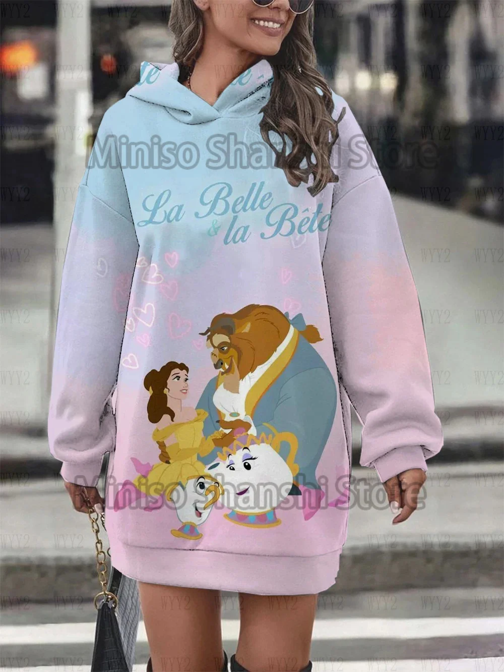 Neue Disney Kapuzen kleid lässig Straße minimalist ischen Stil modische Kleid Top Hoodies 3d koreanische Mode Sweatshirts pour femme