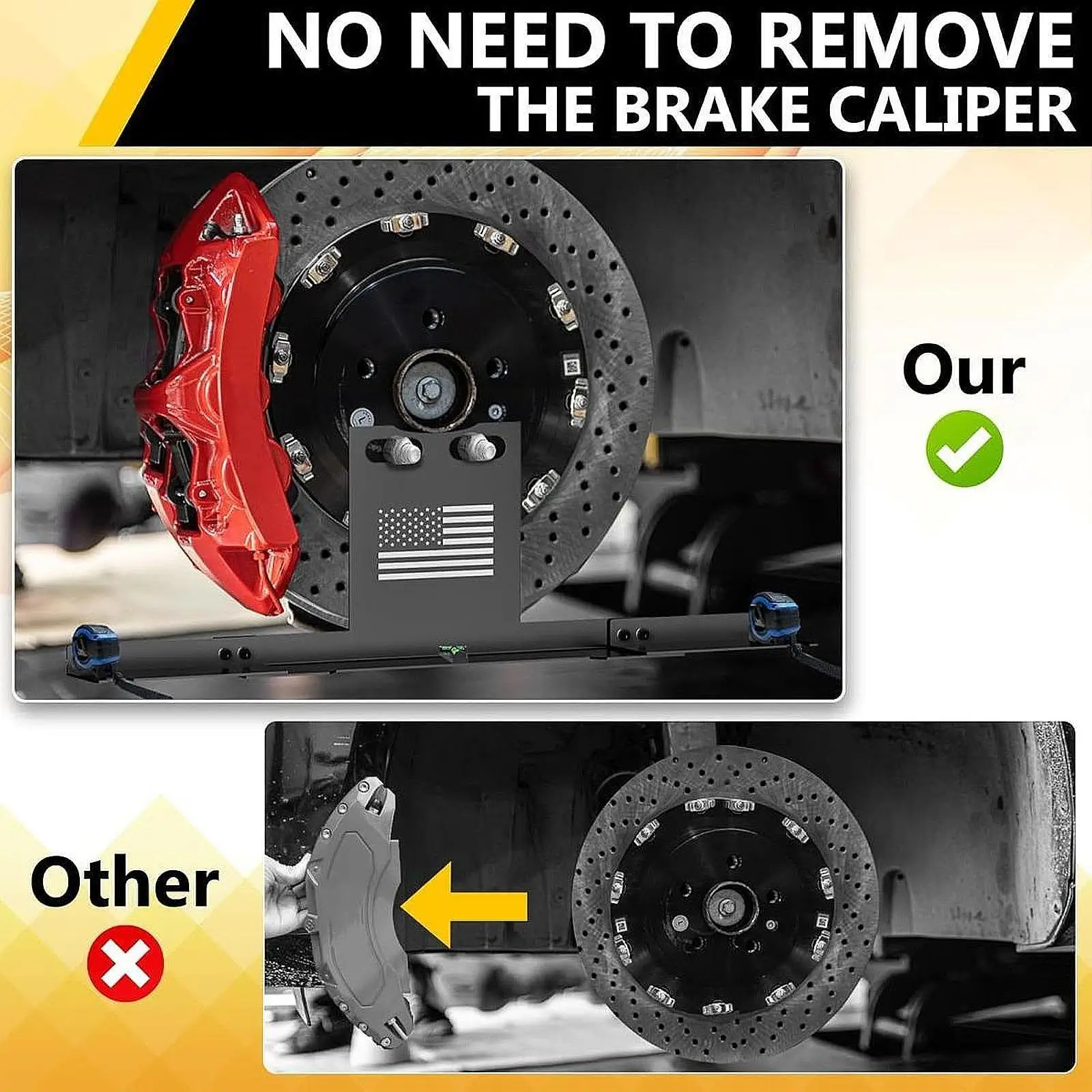 

2 Set Wheel Alignment Tool Kit Sturdy Heavy Duty Toe Alignment Tool Plates