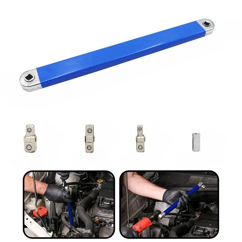 Professional Zero Offset Extension Wrench Set 1/2 1/4 3/8 Tight Space Tool For Motorcycle And Home Repair