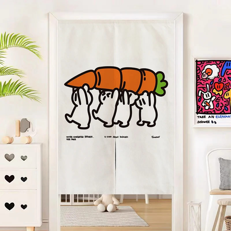 Door curtain, partition curtain, no punching in household bedroom and bathroom