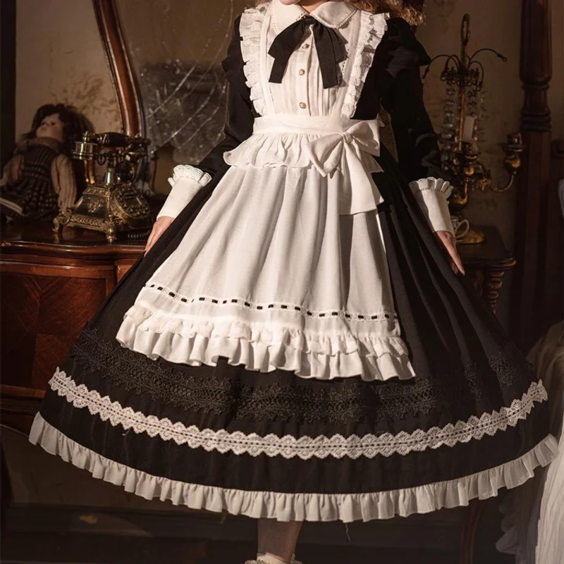 

Original Lolita Princess Dress Daily Halloween Spring/summer Gothic Black Maid Dress Classical Lolita Dress