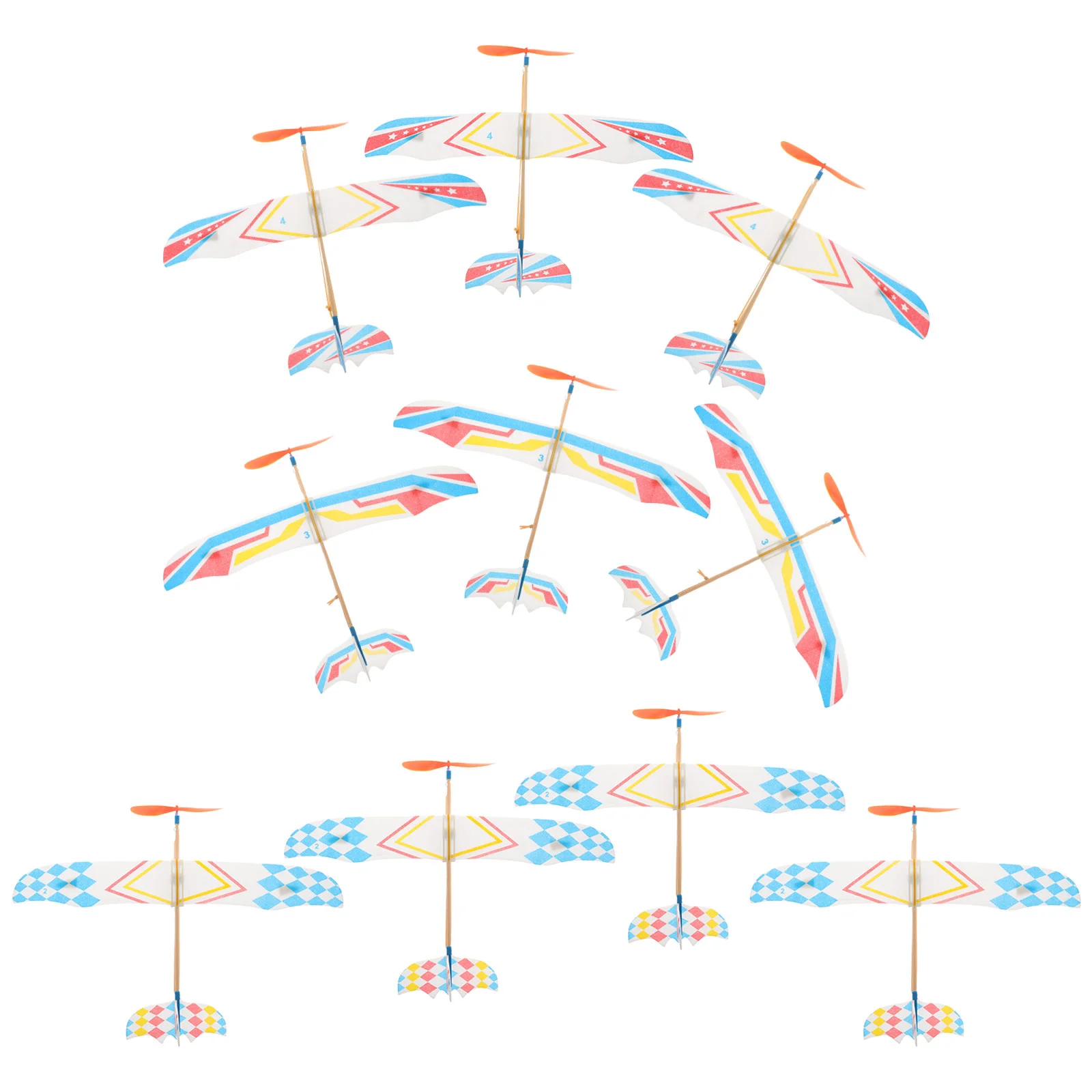 

10 Pcs Rubbers Powered Airplane Model Toddler Toys Band Airplanes for Kids Glide Baby