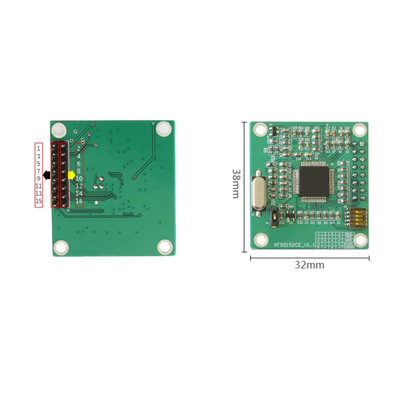 POSV-XFS5152CE Modul Sintesis Pidato Modul Suara TTS Pengucapan Manusia Hidup