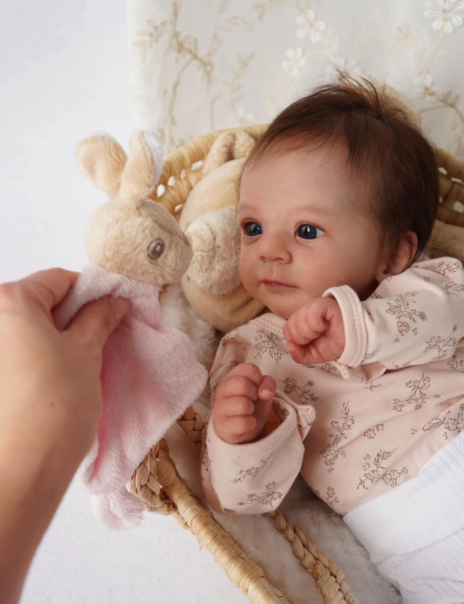 NPK 49CM Hand-Painted Reborn Baby Doll Newborn Felicia Realistic 3D Skin Tone High-Quality Genesis Painting Collectible Doll