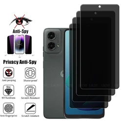 4Pcs For Moto G 2024 Glass For Motorola Moto G 2024 Screen Protector Protective 9H Anti-Spy Privacy Tempered Glass Moto G 2024