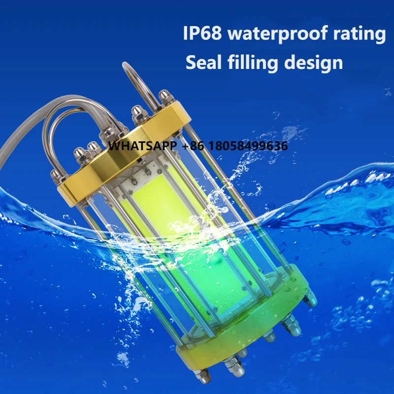 

Underwater Light for Fishing 1500W Deep Sea White 220v LED Squid Fishing Lamp Salmon Farming Light Water Proof Fishing Lights