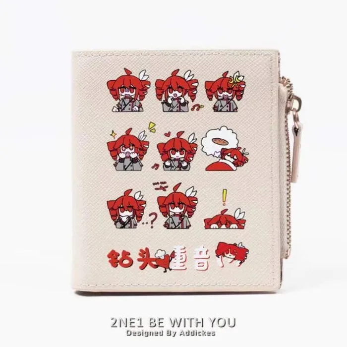 

Anime Kasane Teto Fashion Wallet PU Purse Card Coin Zipper Money Bag Cosplay Gift B2277 Anime