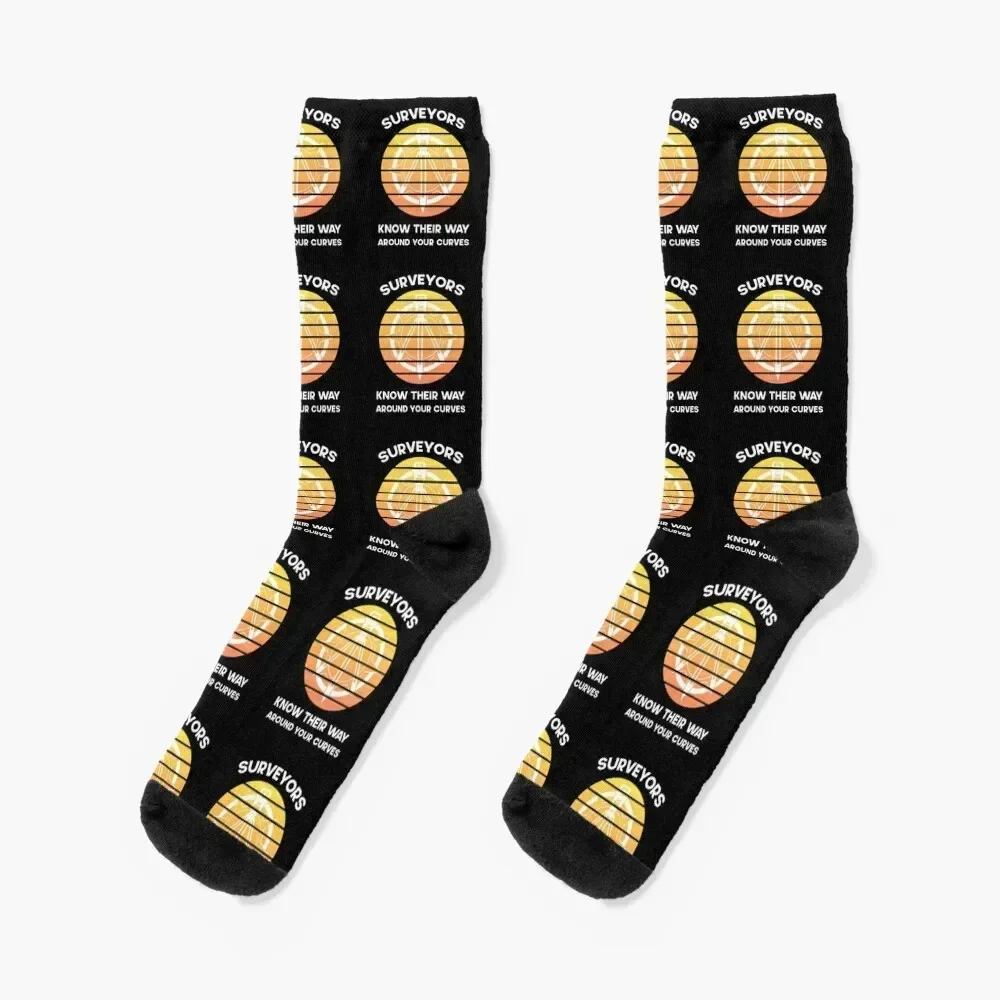 

Land Surveyors - Know Your Curves Socks luxury halloween Crossfit loose Socks For Men Women's