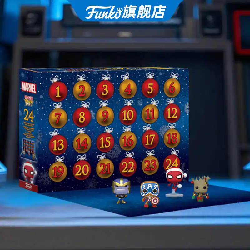 

24Pcs Funko Pop Marvel Christmas Advent Calendar Marvel Holiday 24 Day Reward Countdown Blind Box Toy Collect Souvenirs Kid Gift