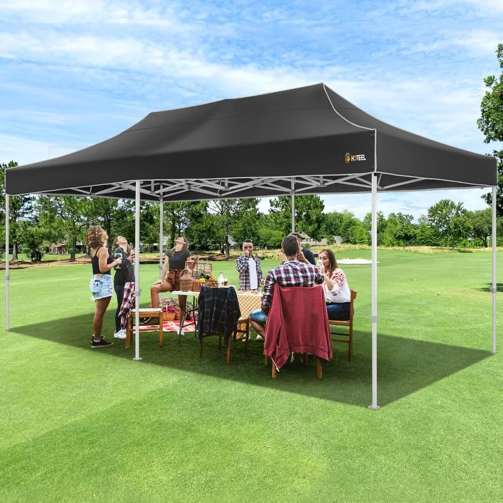 HOTEEL 10x20 Up Canopy Tents for Parties, 10 x 20 Heavy Duty Commercial Event Party Tent Easy Setup Gazebo with