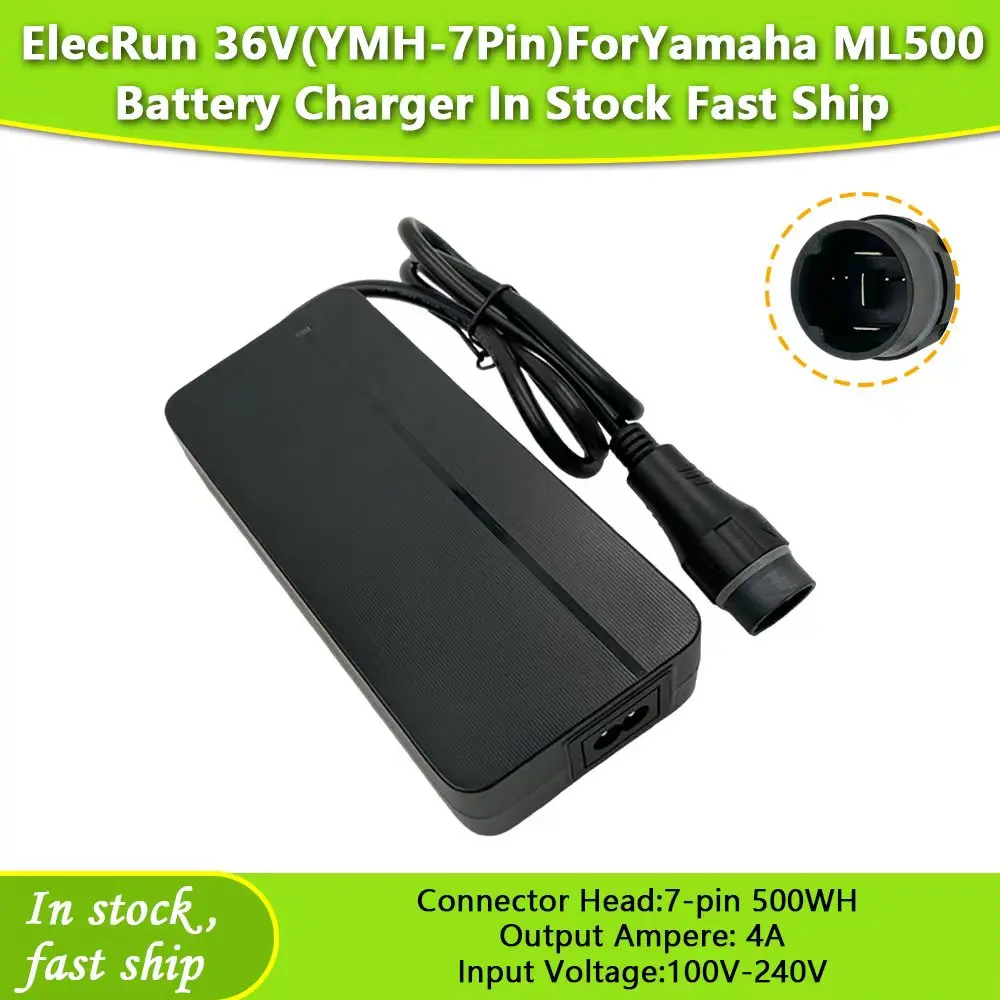 Li-Ion Charger Adapter For Elecrun 42V 4A 7-Pin 36V YMH 7-Pin For 500W 500WH ML500WH Battery Electric Scooter Vehicle Accessory