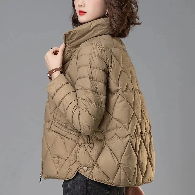 Chaqueta ligera de algodón para mujer, abrigos para madre de mediana edad, Chaqueta corta de algodón, prendas de vestir exteriores, otoño e