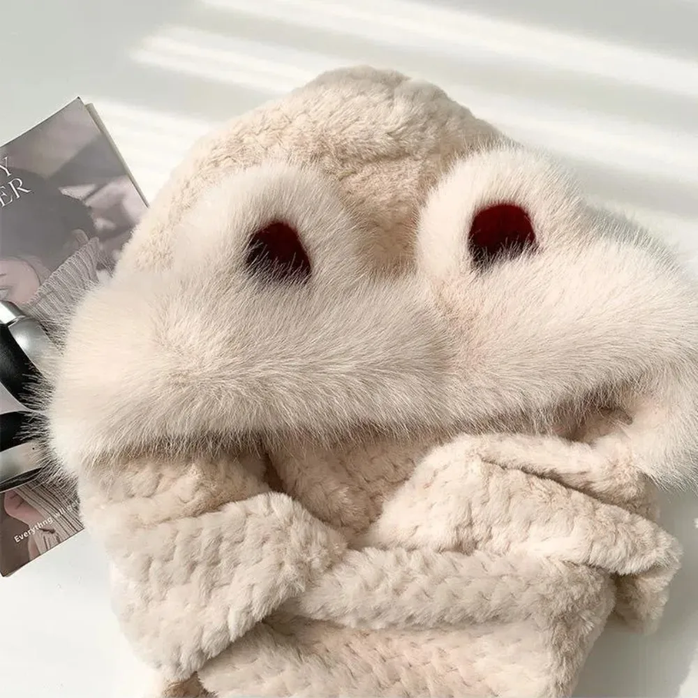 جديد يندبروف وشاح قبعة قفاز مجموعة حماية الأذن قطعة واحدة قبعات الشتاء سماكة وشاح للرقبة قبعة