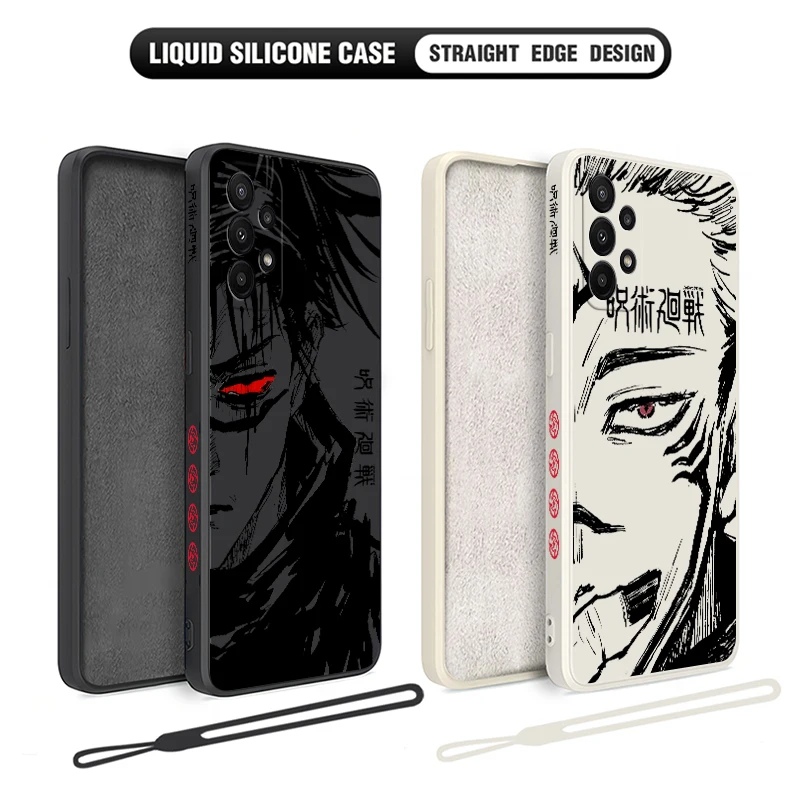 Anime Jujutsu Kaisen Case For Huawei P50 P40 P30 P20 Nova 9 9SE 8 8i Mate 40 30 20 Pro Lite P Smart 2021 Cover With Hand Strap