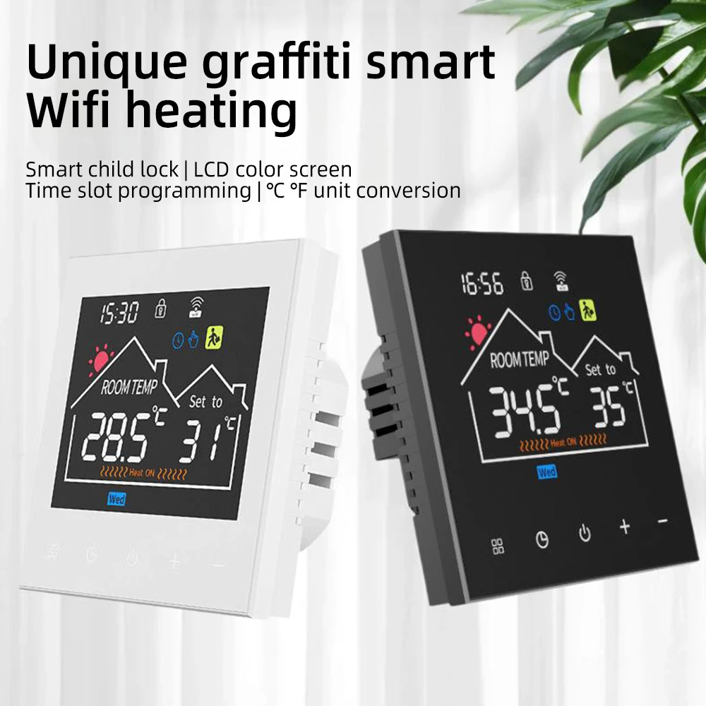 Minco Heat Tuya Smart WIFI Temperature Controller AC90~240V 3A/16A for Electric Underfloor Heating/Water/Gas Boiler Thermostat
