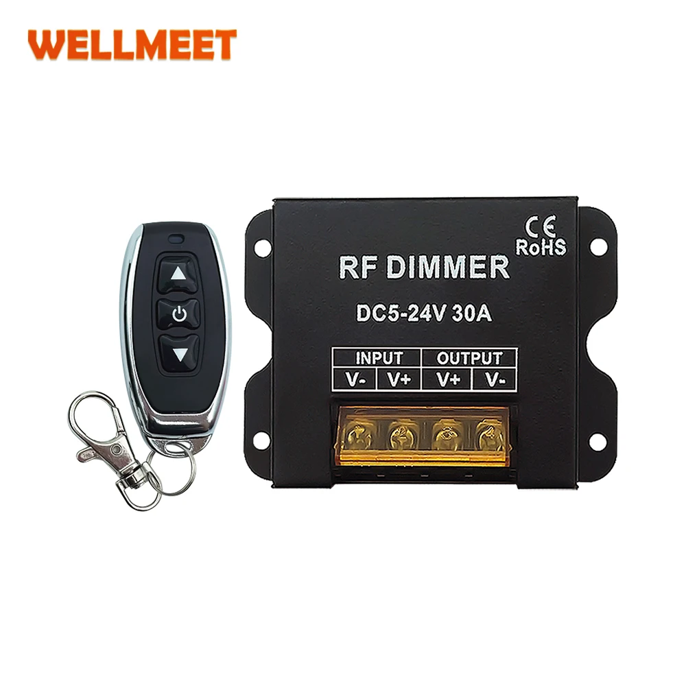 RF032A  LED Dimming Controller Suitable for Monochrome Light Strip Light Strip 30A  3-Key Wireless Remote Control DC5-24V