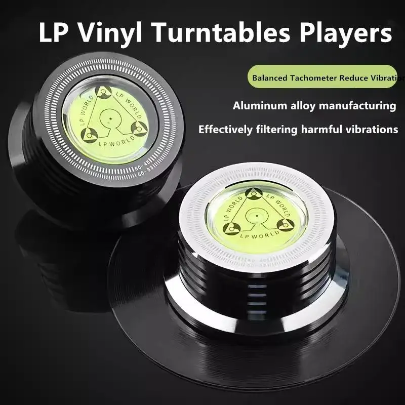 Universal LP Vinyl Record Player Disc Turntable Stabilizer Music Player 50Hz With Level Accessories Aluminum Alloy Weight Clamp