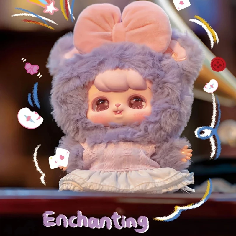 Baby Three Fantasy Circus Series Scatola cieca in peluche Simpatico volto in vinile Bambola morbida Moda Ornamento alla moda Confezione regalo misteriosa da collezione